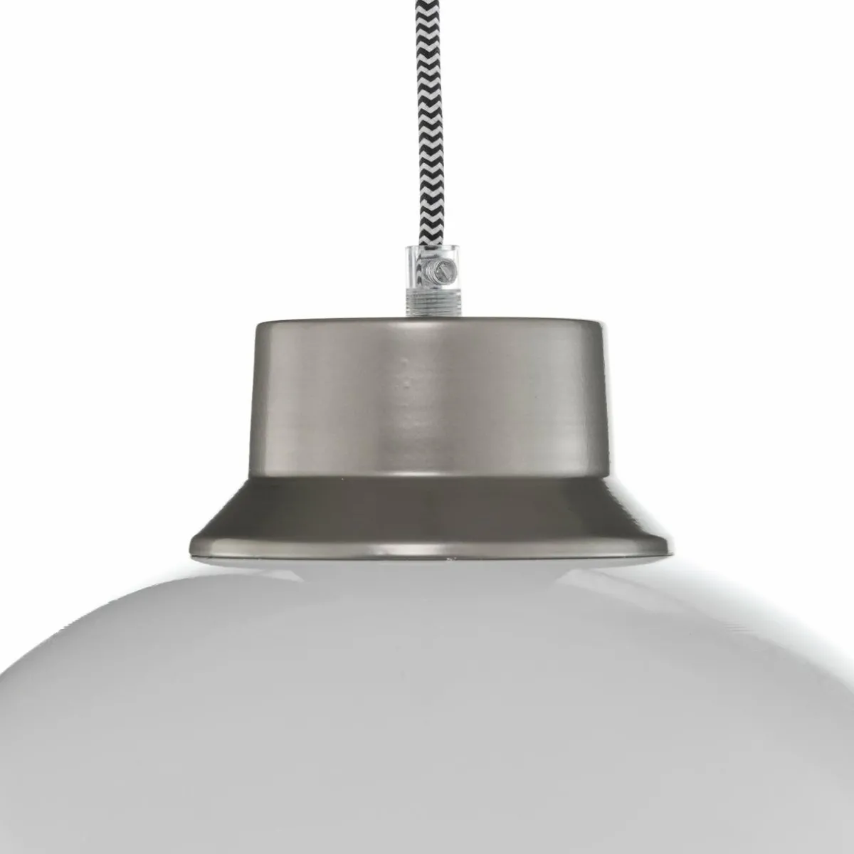 suspension_mara_argente_abatjour_blanc_opale_3.webp Store Lamkur Suspension Mara, argentée, abat-jour blanc opale