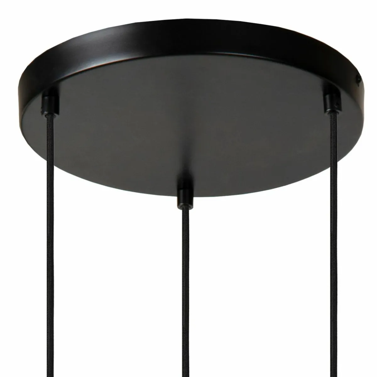 suspension_marius_abatjour_verre_noir__lampes_1.webp Clearance Lucide Suspension Marius, abat-jour verre, noir, 3 lampes