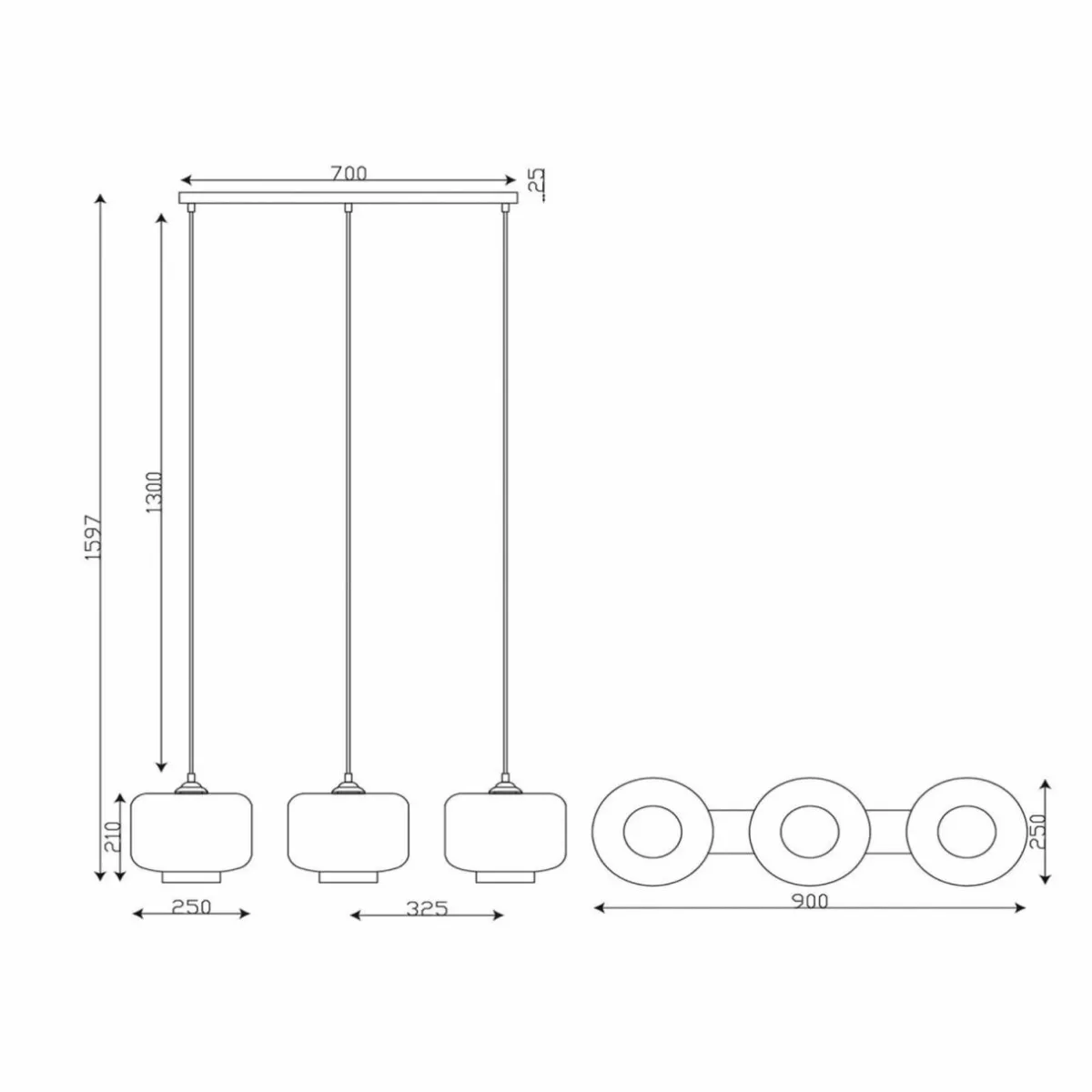 suspension_mdine_gris_fum_angulaire_verre__lampes_e_0.webp Shop Lucide Suspension Médine, gris fumé, angulaire, verre, 3 lampes, E27