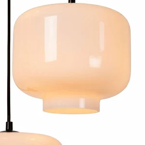 Cheap Lucide Suspension Medine, opale, Ø 46 cm, verre, 3 lampes, E27