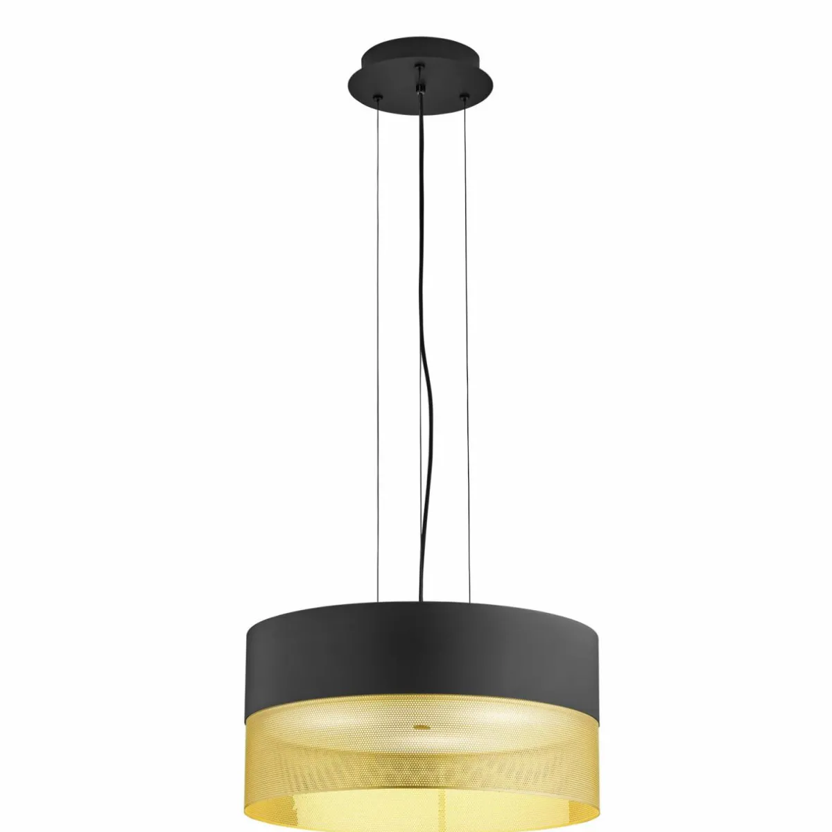 suspension_mesh_e__cm_noiredore_1.webp Store HELL Suspension Mesh E27 Ø 50 cm, noire/dorée