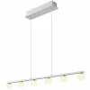 Best Sale HELL Suspension Mila, nickel/verre opale, à 6 lampes