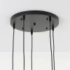 Discount Holländer Suspension Milano, 5 abat-jour en verre fumé