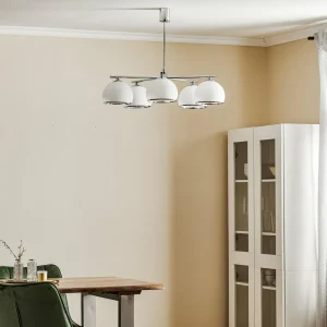 New Argon Suspension Mina, à 5 lampes, chromé mat