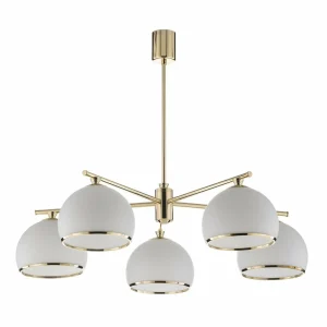 Store Argon Suspension Mina à 5 lampes, laiton
