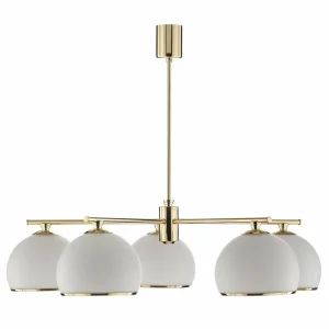 Store Argon Suspension Mina à 5 lampes, laiton