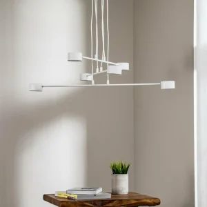 Sale EMIBIG LIGHTING Suspension Modus 6, acier, à 6 lampes, GX 53, blanc