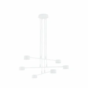 Sale EMIBIG LIGHTING Suspension Modus 6, acier, à 6 lampes, GX 53, blanc