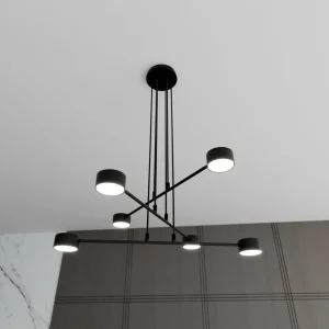 Online EMIBIG LIGHTING Suspension Modus 6, acier, à 6 lampes, GX 53, noir