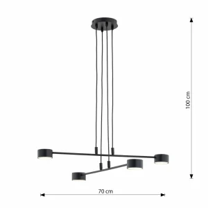 Online EMIBIG LIGHTING Suspension Modus 4, acier, à 4 lampes, GX 53, noir