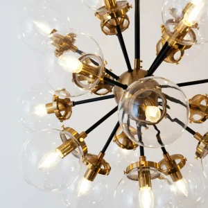 Discount Holländer Suspension Moltiplicatore à 18 lampes dorée/claire