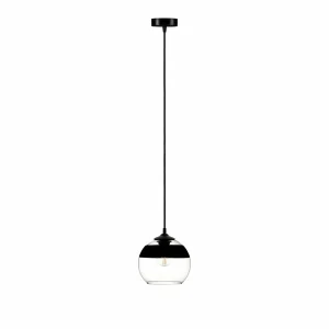 New Solbika Lighting Suspension Monochrome Flash clair/noir Ø 20cm