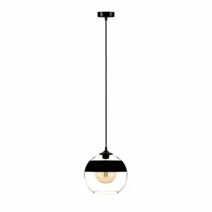 New Solbika Lighting Suspension Monochrome Flash clair/noir Ø 25cm