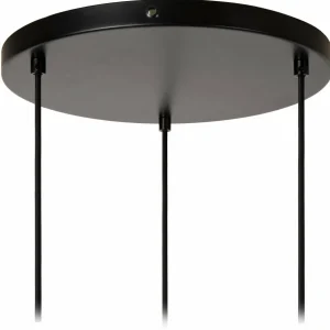 Store Lucide Suspension Monsaraz, Ø 35 cm, ambre/vert, verre, E27