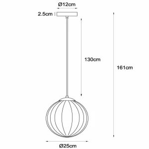 Best Lucide Suspension Monsaraz, vert, Ø 25 cm, verre, à 1 lampe