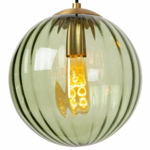 Best Lucide Suspension Monsaraz, vert, Ø 25 cm, verre, à 1 lampe