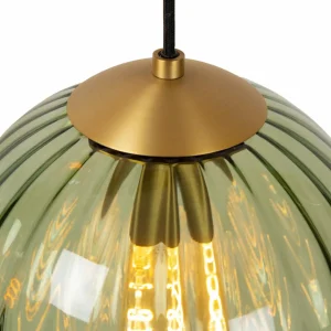 Best Sale Lucide Suspension Monsaraz, vert/ambre, E27, à 4 lampes