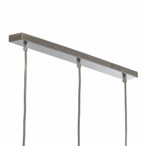 Store Eko-Light Suspension Monte, à 3 lampes, poutre, argentée