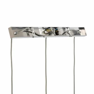 Store Eko-Light Suspension Monte, à 3 lampes, poutre, argentée