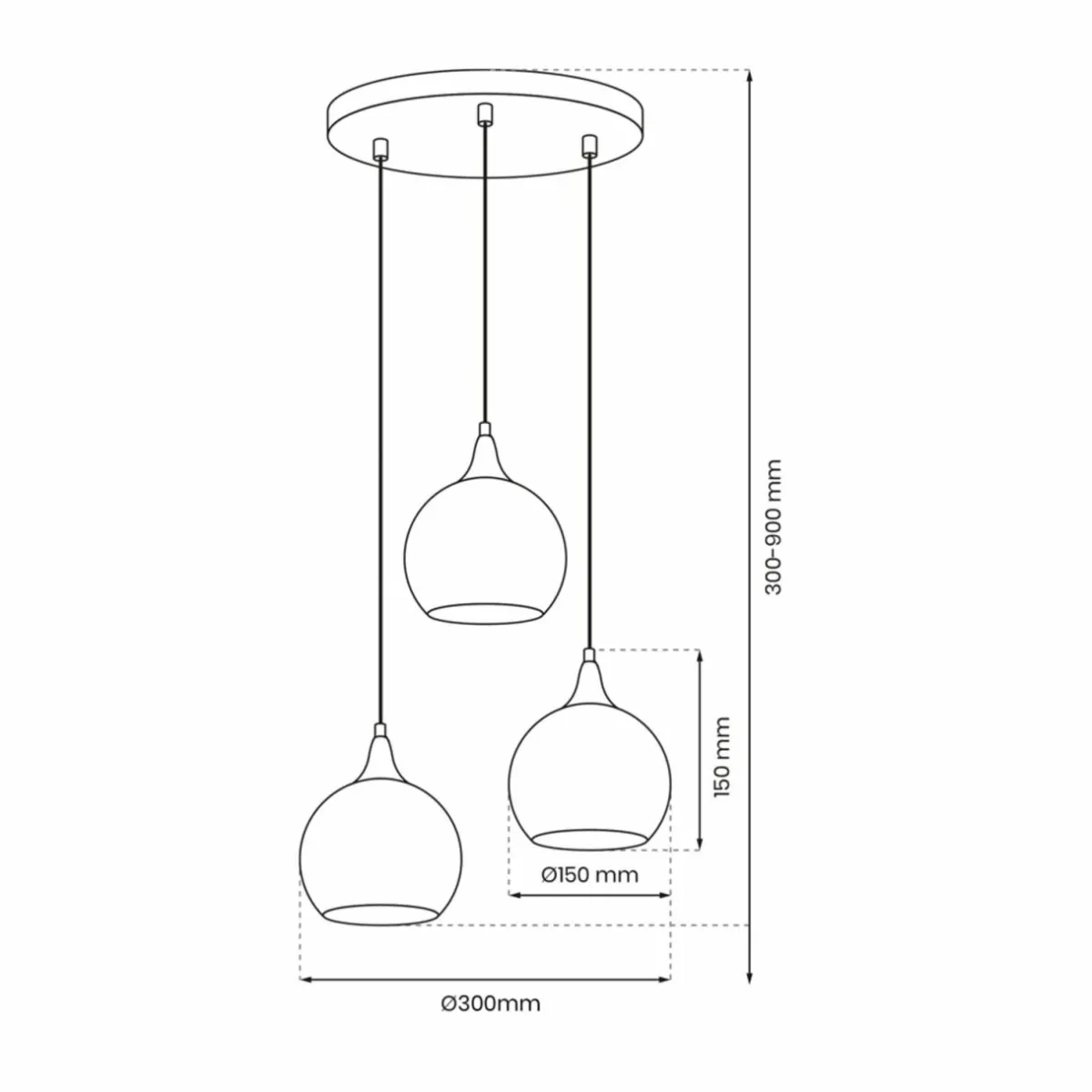 suspension_monte___lampes_ronde_argente_1.webp Store Eko-Light Suspension Monte, à 3 lampes, ronde, argentée