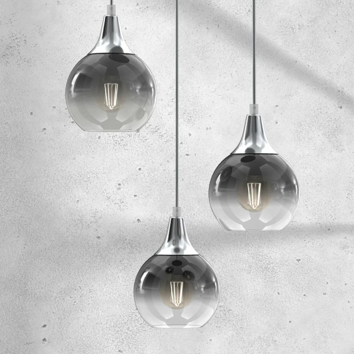 suspension_monte___lampes_ronde_argente_2.webp Store Eko-Light Suspension Monte, à 3 lampes, ronde, argentée