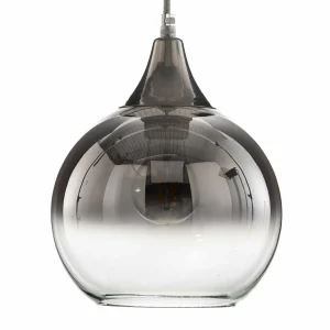 Sale Eko-Light Suspension Monte en verre, à 1 lampe, argentée