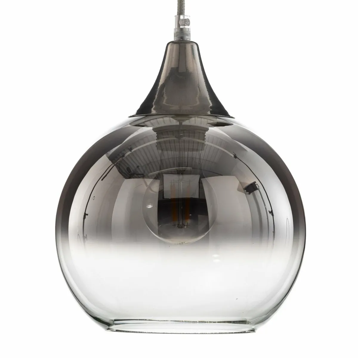 suspension_monte_en_verre___lampe_argente_2.webp Sale Eko-Light Suspension Monte en verre, à 1 lampe, argentée