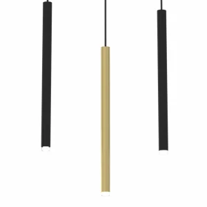 New Eko-Light Suspension Monza, noire/dorée, à 3 lampes