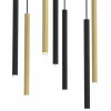 Cheap Eko-Light Suspension Monza, noire/dorée, à 7 lampes