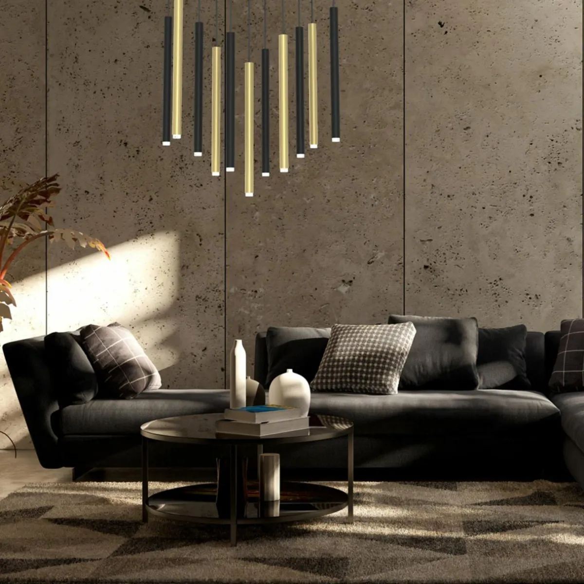 suspension_monza_noiredore__lampes_4.webp Cheap Eko-Light Suspension Monza, noire/dorée, à 11 lampes