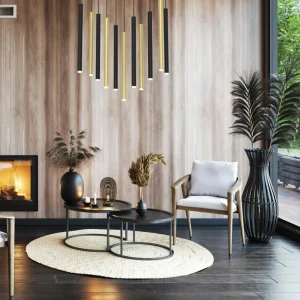 Cheap Eko-Light Suspension Monza, noire/dorée, à 11 lampes