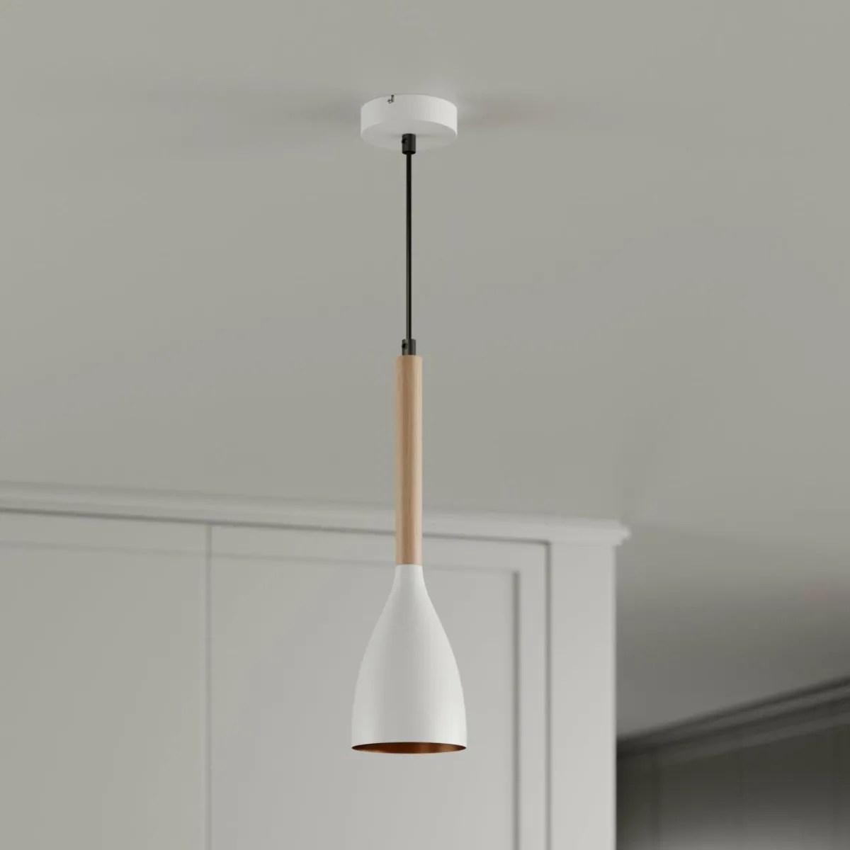 suspension_muza___lampe_blanchedore_0.webp Clearance Luminex Suspension Muza à 1 lampe, blanche/dorée