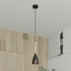 Fashion Luminex Suspension Muza à 1 lampe, noire/dorée