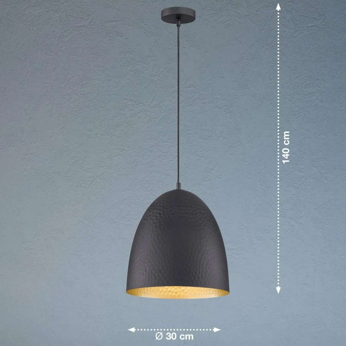 suspension_mylon_noiredore_demiovale_3.webp Best FISCHER & HONSEL Suspension Mylon, noire/dorée, demi-ovale