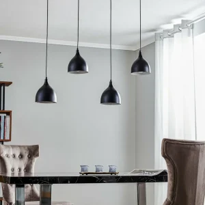 Clearance Luminex Suspension Nanu longue à quatre lampes noire