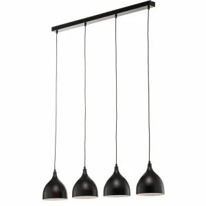 Clearance Luminex Suspension Nanu longue à quatre lampes noire