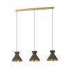 Outlet EGLO Suspension Nastasia cappuccino/laiton à 3 lampes