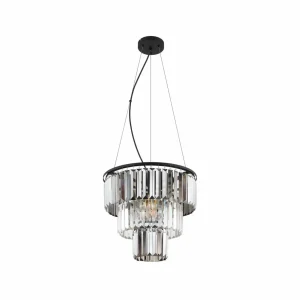 Cheap Globo Suspension Naxis, gris fumé/clair, Ø 40 cm, cristal