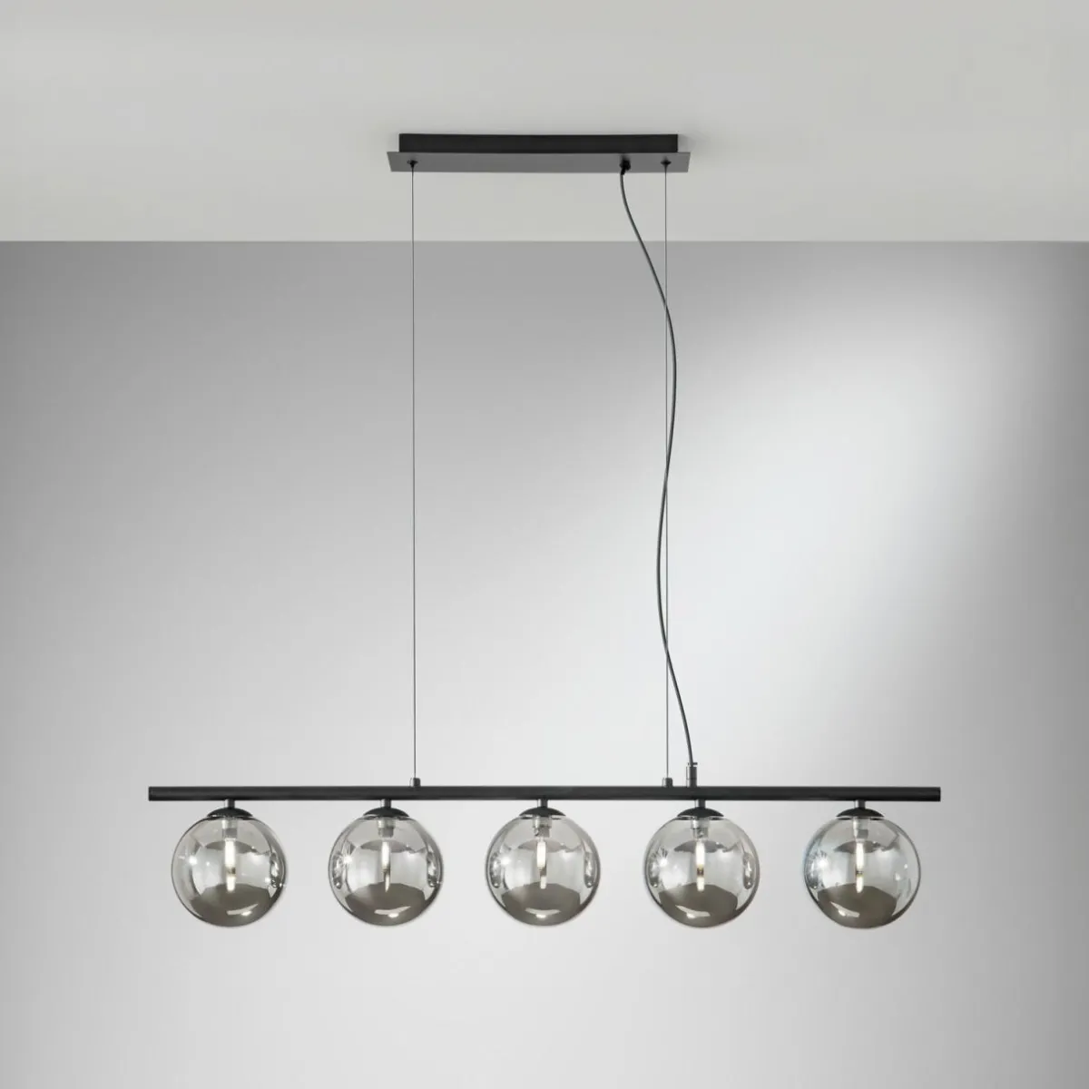 suspension_neptun_gris_fum_longueur__cm___lampes_verre_1.webp Online Eco-Light Suspension Neptun, gris fumé, longueur 100 cm, à 5 lampes, verre