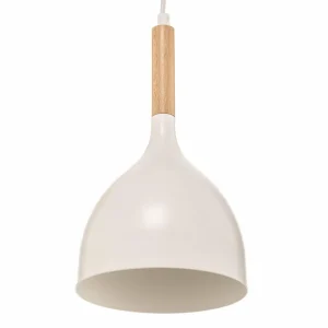 New Luminex Suspension Noak 4 lampes longue blanc/bois naturel