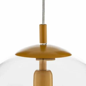 New ALDEX Suspension Nohr abat-jour verre, moutarde/claire