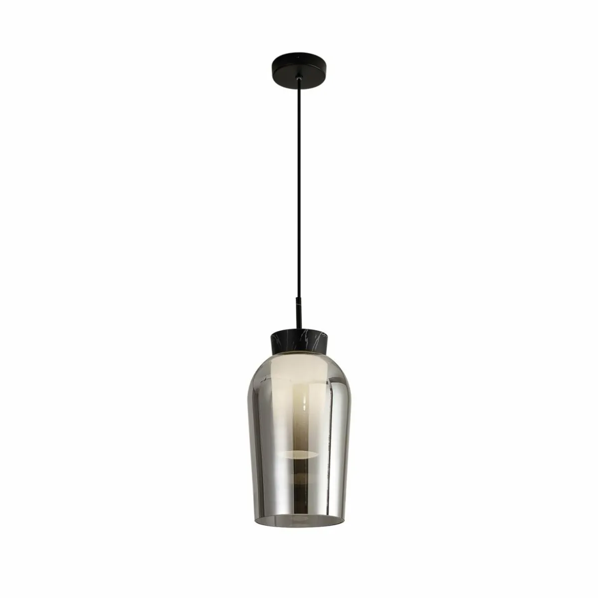 suspension_nora___lampe_noir_chrome_verre_0.webp Shop Mantra Iluminación Suspension Nora, à 1 lampe, noir, chrome, verre