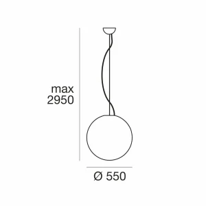 Online Linea Light Suspension Oh blanche 55 cm