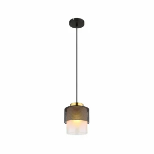Best Sale Globo Suspension Olga, Ø 18 cm, noir, métal/verre