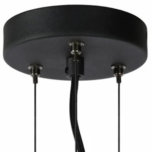 Clearance Lucide Suspension Olivia abat-jour verre fumé Ø 40 cm