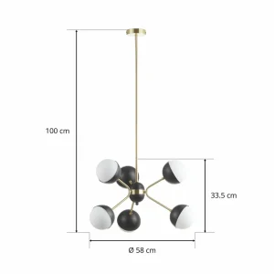 Flash Sale Viokef Suspension Orbit, à 6 lampes