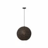 Outlet Freelight Suspension Oronero, Ø 40 cm, noir/or, métal