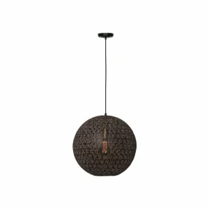 Outlet Freelight Suspension Oronero, Ø 40 cm, noir/or, métal