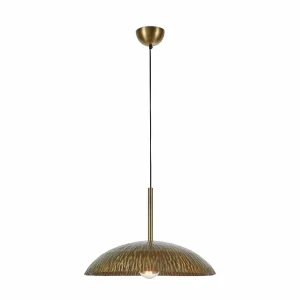 Cheap Markslöjd Suspension Ovni, Ø 57 cm, fer, couleur laiton antique