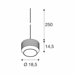 Outlet SLV Suspension Pantilo Rope 19, doré, acier, Ø 18,5 cm